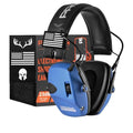 PROHEAR Electronic Ear Protection for Shooting with 4X Sound Amplification, Gun Range Hearing Protection Muffs, NRR 23dB Noise Reduction Headphones for Hunting, Blue - style: Electronic-blue