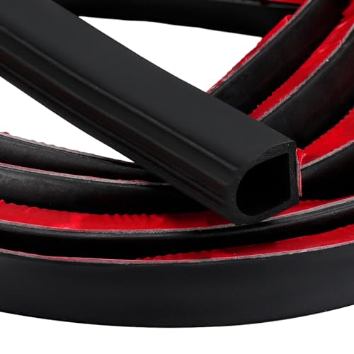 Rubber D Shape Door Seal Strip 1" RV Slide Out Seal Self-Adhesive EPDM Rubber Heavy Duty Automotive Weather Stripping for Fill Gaps Apply to Car Truck RV Boat Home Application(50 Feet) - size: 50 Feet