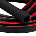 Rubber D Shape Door Seal Strip 1" RV Slide Out Seal Self-Adhesive EPDM Rubber Heavy Duty Automotive Weather Stripping for Fill Gaps Apply to Car Truck RV Boat Home Application(50 Feet) - size: 50 Feet