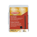 Drywall Screws Kit #6 x 2-Inch, Fine Thread Wood Screws, Bugle Head Phillips Drive Sheetrock Screws Set, Self Tapping Dry Wall Screws, Phosphate Coated Finish, Sharp Point, Black, 65 Pack - size: #6 x 2-Inch