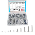 M6 Screws,Hincell 100pcs M6 Phillips Pan Head Machine Screws, Metric Screws Bolts Washers Nuts Kit,304 Stainless Steel(M6 x 10mm /12mm /16mm /20mm /25mm /30mm /35mm), Silver - size: M6, style: Phillips Pan Head