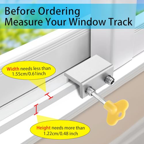 ZRFCXE Window Locks, Fits Horizontal & Vertical Sliding Windows (8 Pack) - color: Silver, size: 8 Pack