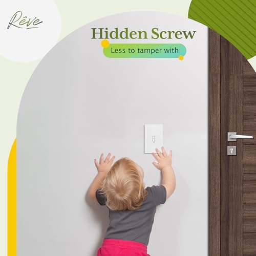 TG Mid-Size Screwless Toggle Light Switch Cover Plate, 1 Pack, White - color: White, size: 1 Gang