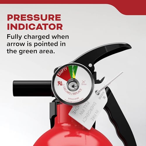 Kidde Fire Extinguisher for Home, 1-A:10-B:C, Dry Chemical Extinguisher, Red, Mounting Bracket Included, 4 Pack - size: 4 pack