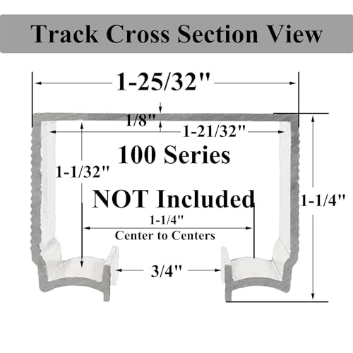 2 Set Pocket Door Soft Close Top Hanger Assemblies Fit for Johnson P/N #1060 & #1062, Works with 100, 134F, 138F, 2610F Series Track, 1" Nylon Ball Bearing Tri-Wheel, Bi-Direction