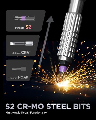 40 in 1 Ratchet Screwdriver Set, Magnetic Ratchet Screwdriver, S2 Steel Bit - size: 40 in 1