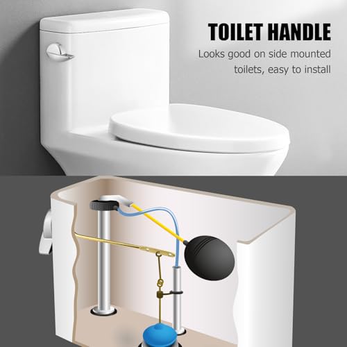 For TOTO Toilet Handle Replacement Parts Kit, Universal THU068#CP Trip Lvr - color: Brushed Silver, size: 1 Pack