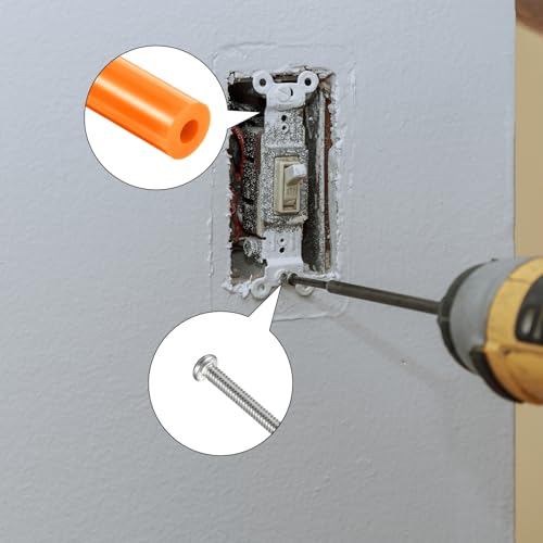 Zonon 150 Pcs Outlet Spacers Electrical Extender Kit Screw Spacers, Orange - color: Orange