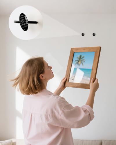 Uniclife 80 Pcs Picture Hangers, Picture Hanging Kit, 4 Size Picture Hanging Hooks, Picture Hanging Nails, Long Picture Hooks for Photo Frame Art Mirror and Decor, Black - size: 80 Pcs, style: Black