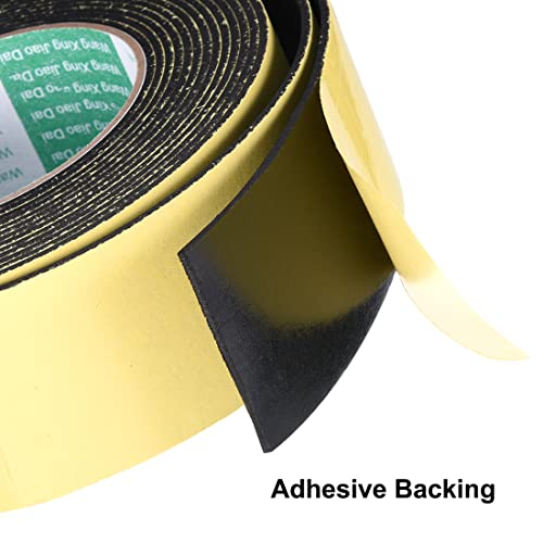 uxcell Sealing Foam Tape 50mm Wide 2mm Thick 5m/16.4ft Long, Self Adhesive Weather Strip for Window Door Insulation, Pack of 2 - size: 50mmx2mmx5m