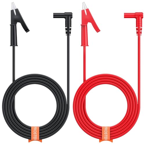 Proster 4mm Banana to Alligator Clip - 15A 1000V Test Lead 1m Pure Copper