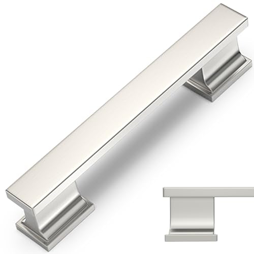 COTYKILEY 10 Pack 3.75 Inch(96mm) Brushed Satin Nickel Cabinet Handles Kitchen Cabinet Pulls Cabinet Door Handles Kitchen Cabinet Hardware - color: Brushed Satin Nickel, size: 3.75" Hole Center（96MM）