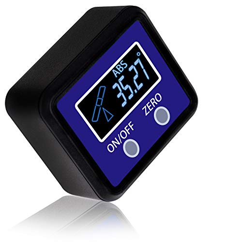 Digital Angle Gauge and Protractor, eOUTIL Digital Angle Finder Inclinometer Level Box with Magnetic Base for Woodworking, Table Saw, Construction, Drilling Machinery, Masonry - color: Blue