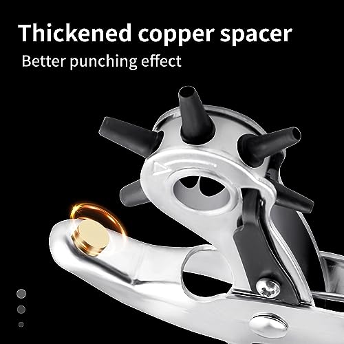 XOOL Belt Hole Puncher for Leather, Precision Multi-Size Leather Hole Punch for Watch Bands, Straps, Collars, Saddles, Shoes, Fabric, DIY Home, Craft Projects - style: Lite