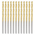 uxcell 12pcs Titanium Twist Drill Bit 5/64" Drilling Dia High Speed Steel Drills for Hardened Metal, Stainless Steel, Cast Iron, Wood, Plastic - size: 5/64 inch