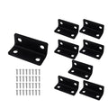 Long L Bracket,ULIFESTAR Black Corner Brace Brackets,Stainless Steel Corner Brackets,Heavy Duty Shelf Bracket,Metal Right Angle Bracket for Wood,46*20mm/1.81*0.79'' 8 PCS - size: 46*20mm/1.81*0.79''