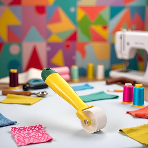 Quilting Seam Roller Quilting Roller Roll and Press Sewing Roller Tool with Easy to Grip Handle for Quilting, Sewing, Print, Ink, Wallpaper, Home Decoration Attractive Design Sewing Tools(15 X 2.3 Cm)