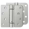 Luxbaro 2 Pack Spring Hinges Self Closing 4 Inch, Self Closing Door Hinges - color: Brushed Nickel-square&5/8'', size: 4" 2 Pack