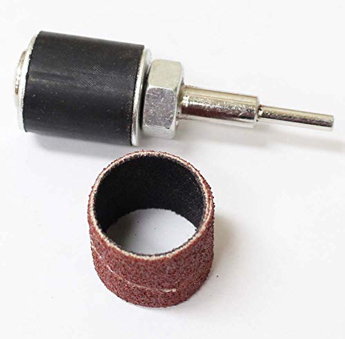 DYNAMIC 12 Piece Set of Pre-Mounted Coarse Grit Sanding Drums | Ready-To-Use with ⅛" Shanks | Ideal for Rough Sanding | Comprehensive Kit for Rotary Tools/Drills | Lightweight & Compact Design