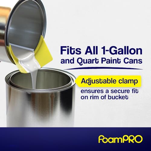 FoamPRO 61-5 Paint Can Spout, 5 Pack | One Size Fits All Pint, Quart & Gallon Cans | All In One Pouring Accessory, Brush Holder & Wiper | Paint Bucket Attachment With Yellow Mixing Tips - size: 1 Count (Pack of 5)