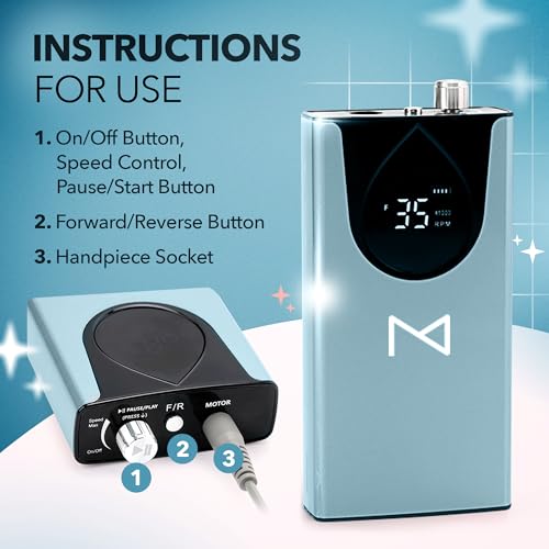 M Max Nail Drill, Brushless 2-in-1, 35000 RPM, Cordless | Mermaid - size: Standard - Mermaid