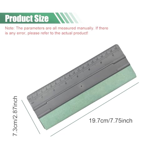 Vinyl Wrap Squeegee, Universal Car Wrapping Scraper with Ruler & Suede Felt Edge, Car Window Tint Film Installation Tool for Wallpaper Smoothing, Sign-Making Graphics Application (8 Inch) - size: 8 Inch