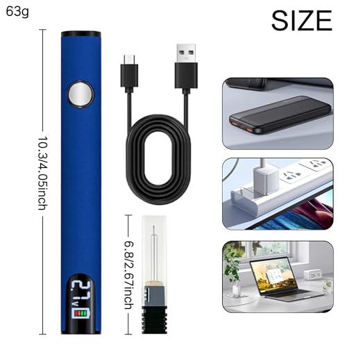 Wlizyzfhy Rechargeable Thread Burner kit，Tool Burning Pen(blue) - color: Blue