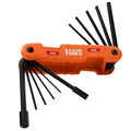 Klein Tools 70550 Hex Wrench Key Set, 11 SAE Sizes, Heavy Duty Folding Allen Wrench Tool with Extra Long Hex Keys - style: 11-Key SAE