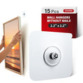 15 Pcs Adhesive Picture Hooks 20 lbs No Drill Screw Stickers Heavy Duty Picture Hangers Without Nails No Nail Wall Hooks for Hanging Frame Hanger Sticky Hook for Bathroom Kitchen - size: 14 mm