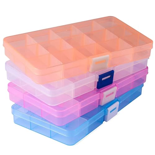 Opret Bead Organizer 15 Grids 4 Pack for Crafts - color: 4 pcs, multicolors 1