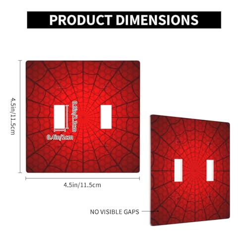 Spider Web Double Toggle Light Switch Cover Plate | Fits standard 2-gang toggle and rocker switches, Durable polycarbonate thermoplastic with fade-resistant printed finish - color: Spider Web, size: Double Toggle