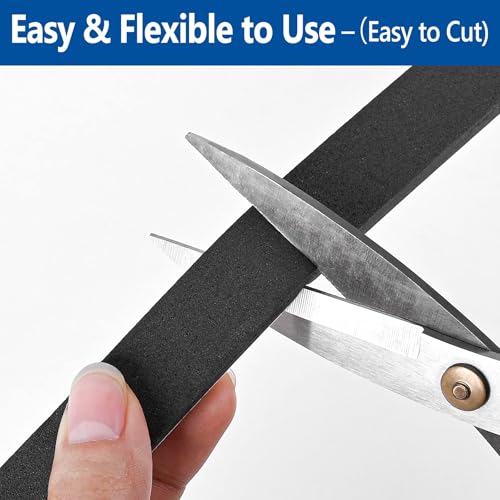 Kikerike Self Adhesive Foam Tape Weatherstrip 1In x 1/2In x 20Ft High Density Foam Insulation Strips Seal Weather Stripping with Strong Adhesive for Door and Window Sound Isolation Soundproofing - size: 1in x 1/2in x 20Ft