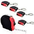 5 Pack Kids Tape Measure 3ft/1m, Retractable Mini Keychain Measuring Tape