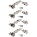 Blum Clip top BLUMOTION Hinge Kit (2 Kits), Full Overlay, 110° Opening Angle, Steel, Soft Close Euro-Style Hinges with Clip Mounting Plate for Frameless Cabinets - size: 2 Kits