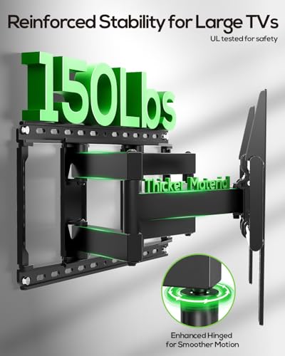 USX MOUNT Full Motion TV Wall Mount for Large TVs 42-97 Inch up to 150 lbs - size: For 42" to 97" TVs