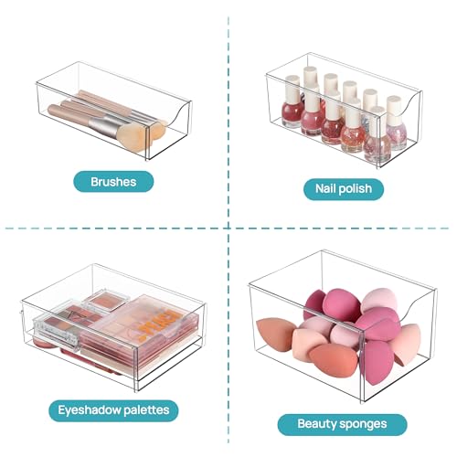 Vtopmart Acrylic Desk Organizer with 8 Drawers for Office, Makeup, Crafts - style: C
