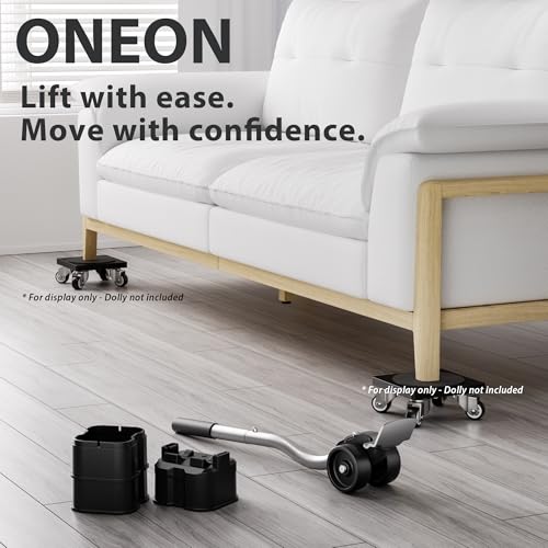 Lengthening Furniture Lifter Tool with Height-Adjustable Base – Ideal for Heavy Furniture Movers Sliders and Wheels Lifts Furniture Easily Without Effort up to 660 lbs (Innovative Lifter - M Sliver)