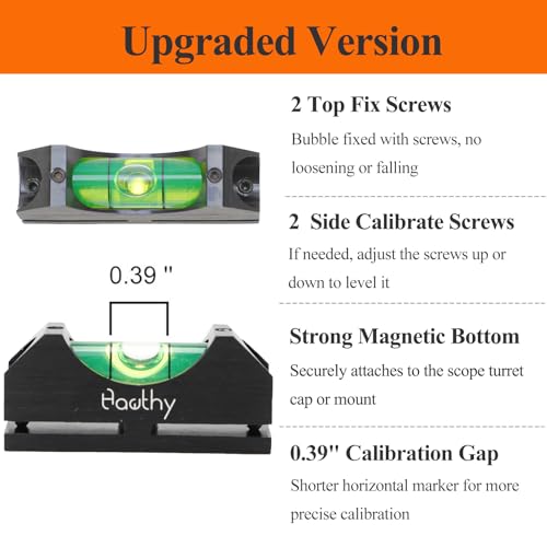 Hawthy Scope Leveling Kit Scope Bubble Level Picatinny Scope Level Magnetic Level Tool Bubble Leveling System - color: Black