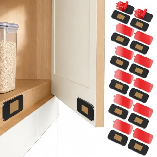 12 Pack Cabinet Magnets for Closure, Black, No Drill Ultra-Thin - color: Black, size: 12 Pack