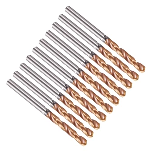 PATIKIL 2.8mm Drill Bit Carbide for Stainless Steel Hard Metal 130° 10 Pack - size: 2.8mm