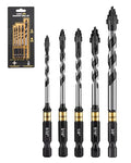 toolant Serrated Masonry Drill Bits, 5/32"-3/8", 5-Piece Set - size: 5/32"-3/8"(5pcs)