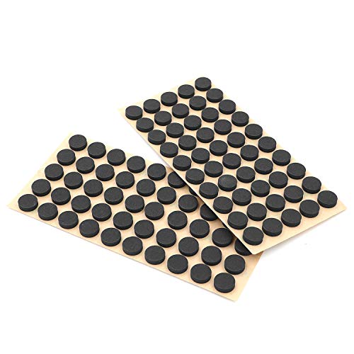 Furniture EVA Foam Pads 3/8" (10mm) Diameter Round 3M Self Adhesive Protects Kitchen Cabinets, Drawers, Desks and Furniture Against Bumps and Scratches 100 Pack - Black - color: Black Eva 100 Pack