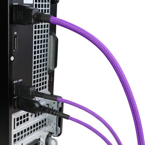 25ft PET Expandable Braided Cable Sleeve 1 inch(25mm) Pet Braided Cable Sleeve for Audio Video Device Wire Automotive Wire (Purple) - color: Purple, size: 25mm"(1 inch)