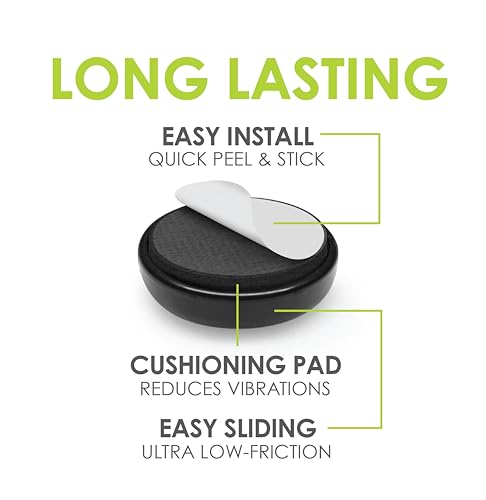 Slipstick GorillaGlides Kitchen Appliance Sliders (16 x 1” Round Glides) Self Adhesive Countertop Appliance Sliders Provide Easy Sliding and Saves Space on Counters - size: 1 Inch Appliance - 16 Pack