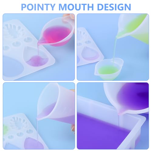 KISREL Silicone Measuring Cup for Resin, with 600ML+250ML+ 100ML Cups - size: 600ML&250ML&100ML