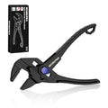 WORKPRO Mini Pliers Wrench, 4-Inch Wrench Pliers with Smooth Parallel Jaws - color: Black