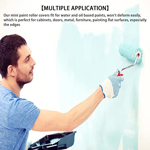 10 Pcs 6 inch Paint Roller Cover with 2 Frame Set - size: 6", 10pieces
