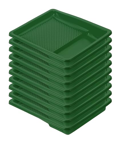 Bates- Paint Tray Liner, 9 Inch, 10 pcs, Green Paint Pans Trays, Plastic Paint Tray, Roller Tray Liners - color: Green, size: 10 Pack 9 Inch