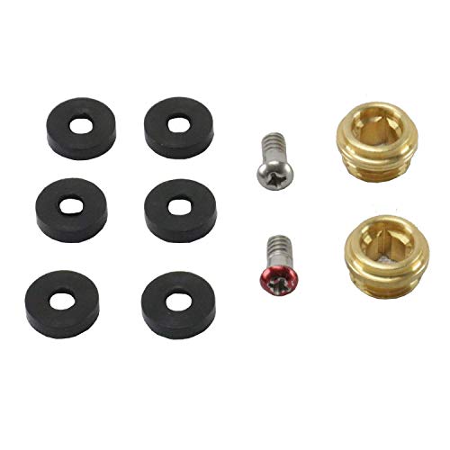 Repair Kit for 4" or 8" Faucets, Rubbers, Screw and Copper Seat, HOT & Cold (Combo-Kit) - style: Combo-Kit