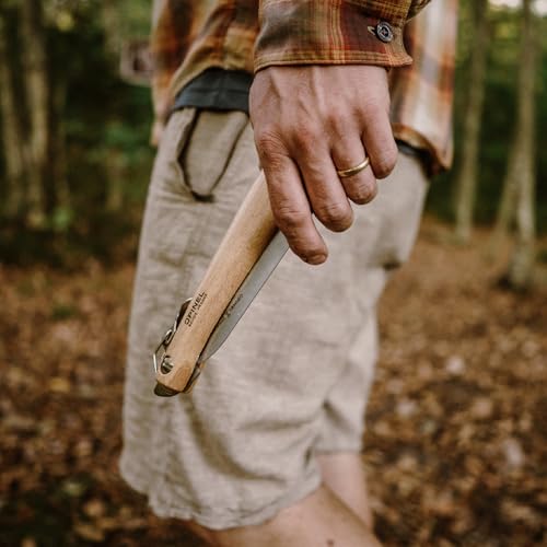 Opinel Folding Saw - Gardening and Camping Folding Carbon Steel Saw with Beechwood Handle - style: No.18